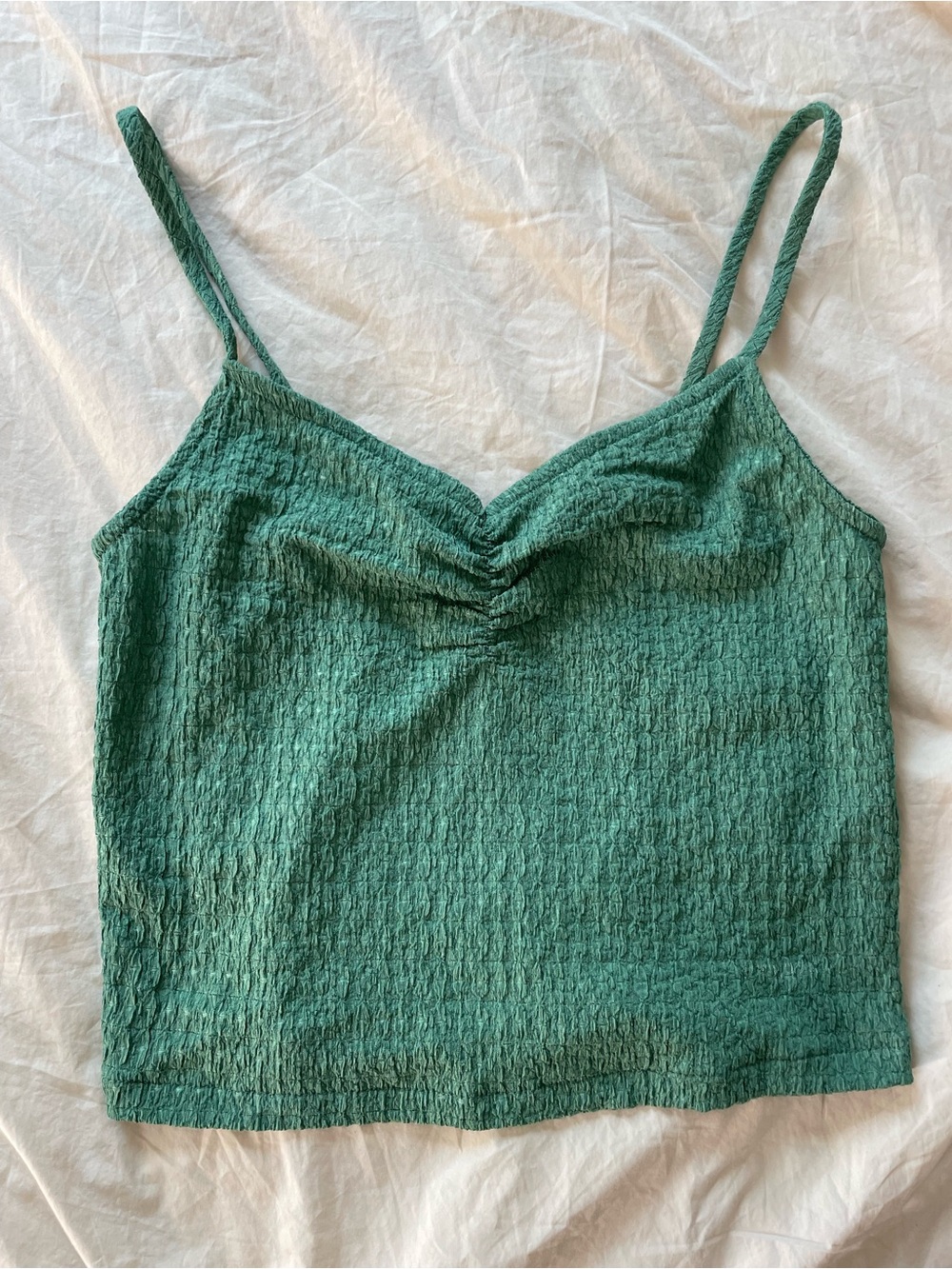 Madewell Teal Textured Spaghetti Strap Cami
